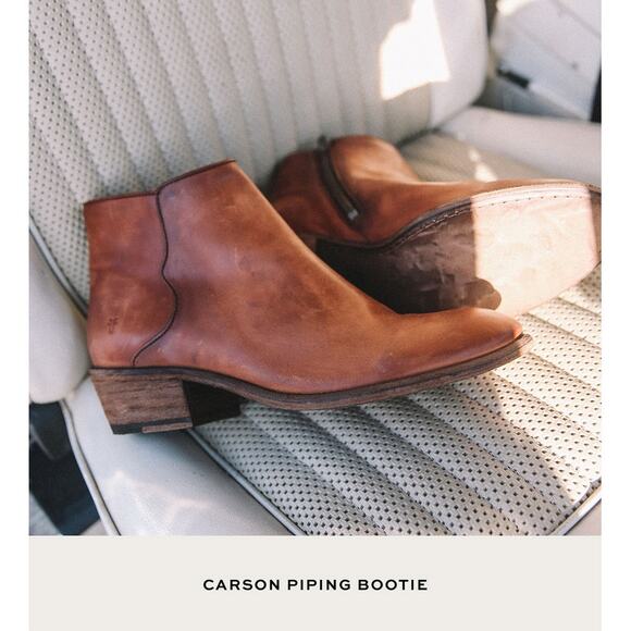 Frye Boots CARSON Booties, Western Boots, Size 9.5M, Brown Leather Cowgirl‎ - Picture 1 of 9